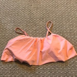 Pink flowy swimsuit bikini top